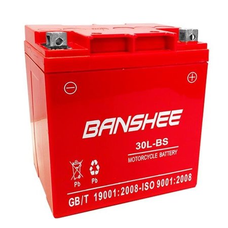 BANSHEE Banshee 30L-BS-Banshee2 12V 30Ah YTX30L-BS Battery for BMW R90-6; R9OS 69-76 385CCA - 4 Years Warranty 30L-BS-Banshee2